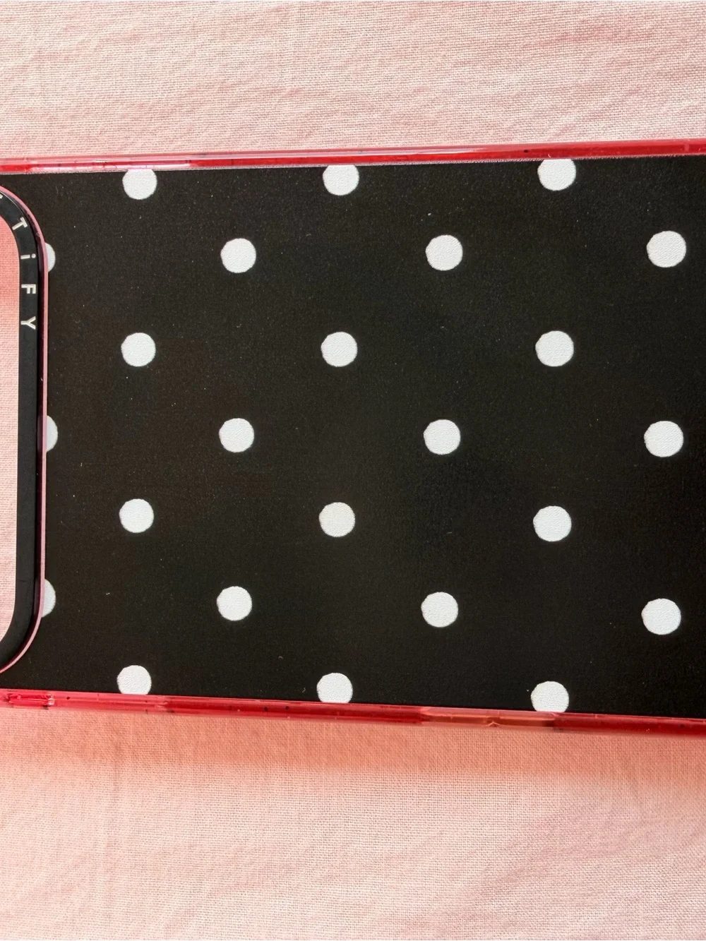 Casetify-iPhone 17 pro max  Black Polka Dot iPhone Case MagSafe compatible.